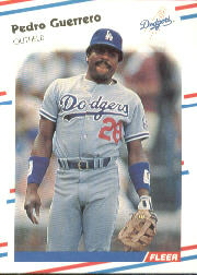 1988 Fleer Baseball Cards      514     Pedro Guerrero